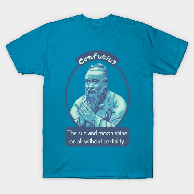 Confucius Portrait and Quote T-Shirt by Slightly Unhinged